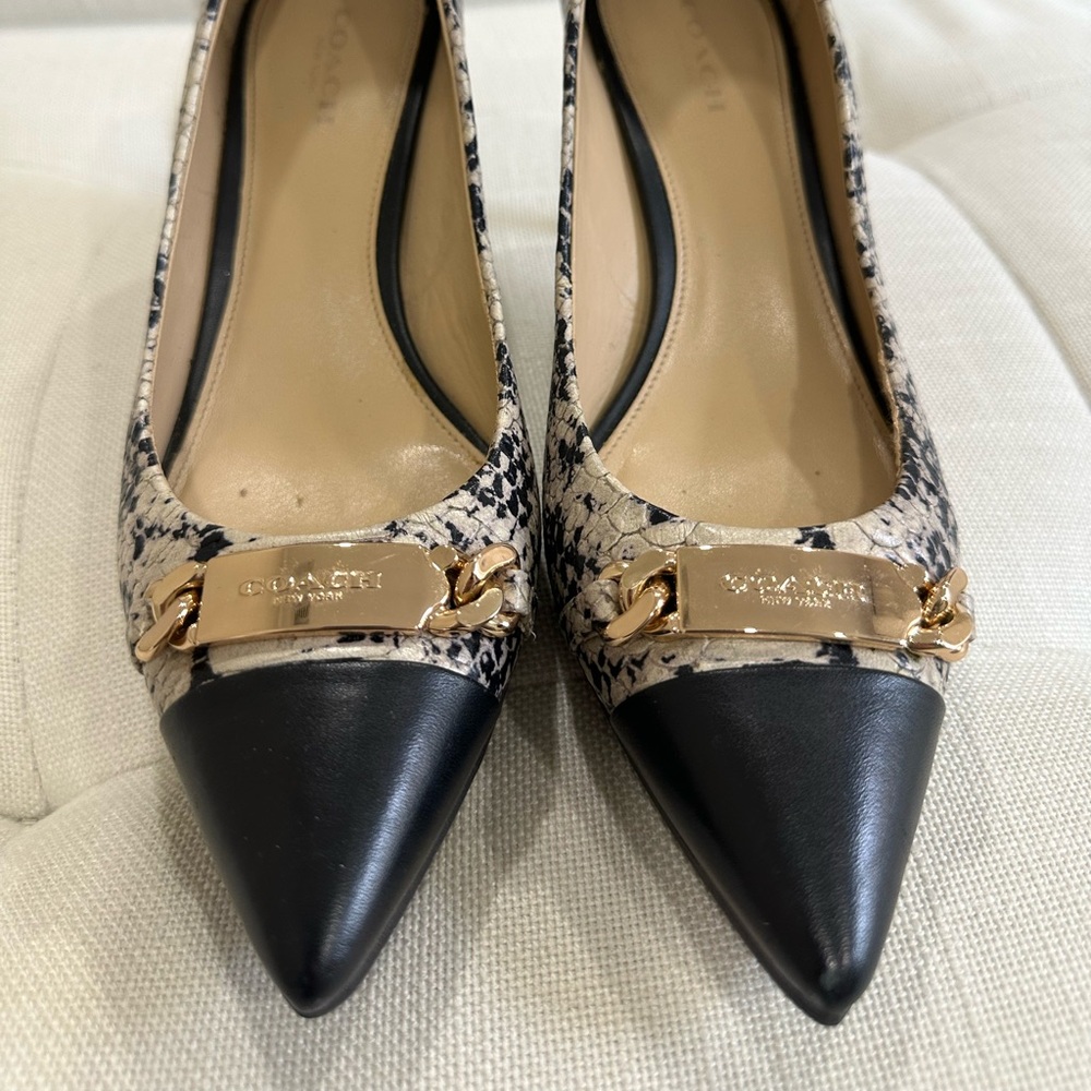 Coach kitty heels - 7M (black and white)